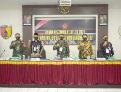 Bersama Forkopimda Magetan, Danrem 081/DSJ Ikuti Rakornis TMMD Ke-111 TA 2021