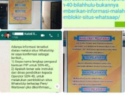 Kepsek SDN 40 Bilahhulu “Blokir WhatsAAp Adanya Penyampaian Dari Dinas Pendidikan”