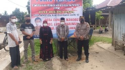 Kapolsek Miptahuddin Sambangi Posko PPKM di 6 Desa Wilkum Polsek Barumun