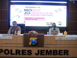 IJTI Jember Inisiasi Training OF Mobile Journalism di Polres Jember