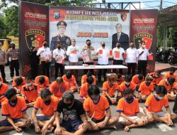 Ditreskrimum Polda Jatim Bersama Polres Jajaran, Meringkus 67 Premanisme Yang Biasa Beraksi di Wilayah Jatim