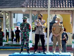 Sinergi Cegah Penyebaran Covid 19, Forkopimda Lumajang Laksanakan Apel Gelar Pasukan Penegakan Disiplin Protokol Kesehatan