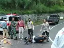 Kecelakaan Motor Vs Motor di Sarangan, 1 Balita MD dan 4 Orang Luka Berat