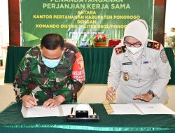 Kodim 0802/Ponorogo Adakan Penandatanganan MoU Dengan Badan Pertanahan Kabupaten Ponorogo