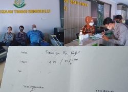 Laporan Desa Tanjung Aur Di Tembuskan Di Kantor Kejaksaan Tinggi