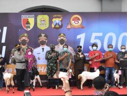 Polres Trenggalek Bersinergi Jajaran Forkopimda Gelar Vaksinasi Massal Berhadiah