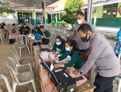 Polres Tubaba beserta dinas Kesehatan menggelar vaksinasi massal dosis ke 2