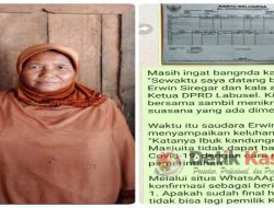 Masjuita Tidak Dapat Bantuan Erwin Siregar Kecewa. Berharap Didata Ulang