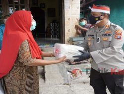 Polisi Berikan Bantuan Paket Beras dan Suplemen, Vitamin pada Warga yang Jalani Isoman