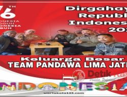 Bersama Team Pandawa Lima Jatim Mengucapkan Selamat HUT RI ke-76 INDONESIA MAJU