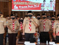 Momentum Hari Pramuka 2021, Kwarcab Tuban Dukung Program Vaksinasi Covid-19