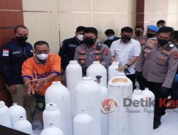 Polda Jatim Bongkar Penjualan Tabung Oksigen Palsu di Surabaya