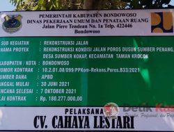 Rekontruksi Jalan Poros Desa Sumber Kokap Diduga Asal Garap 