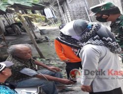 Babinsa Koramil Karanggeneng dan Tim Puskesmas Melaksanakan Tracing