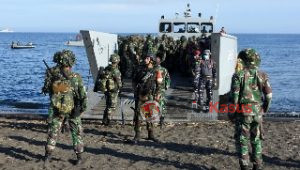 Usai Latihan Perang, Prajurit Korps Marinir Kembali Ke Surabaya