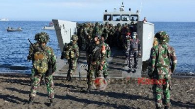 Usai Latihan Perang, Prajurit Korps Marinir Kembali Ke Surabaya