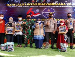 Hari Lalu-lintas Bhayangkara, Seratus Anak Yatim Disuntik Vaksin Covid -19