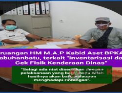 Inisial HM M.A.P Kabid Aset BPKAD Labuhanbatu Mengatakan..