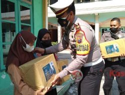 Sapa Saya, Satlantas Berikan Santunan Kepada Anak Yatim Piatu