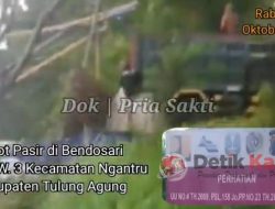 Sedot Pasir di Desa Bendosari RT 3, RW 3, Kecamatan Ngantru, Belum Diendus Polres Tulung Agung