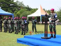 Komandan Pasmar 2 Pimpin Apel Gelar Latihan Pertempuran Kota Korps Marinir TH.2021