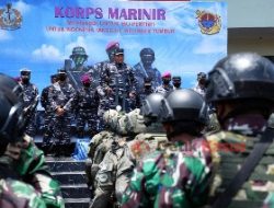 Wakasal Tinjau Langsung Latihan Tempur Kota Marinir