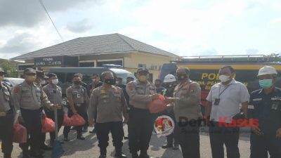 Sat Binmas Polres Bangka Barat bersama Satpam Baksos HUT ke-41 Satpam