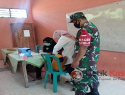 Percepatan Penanganan Covid-19, Serka Bowo Kawal Vaksinasi Usia Dini