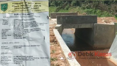 Proyek Gorong-Gorong Kampung Tasuk Jadi Bencana Anggaran Biaya Diatas Harga Pasar