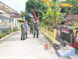 Koramil 0812/11 Kedungpring Hiasi Lukisan Mural di Tembok Kampung Pancasila