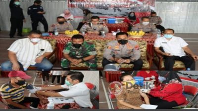 Warga DesaTunggulsari, Mengikuti Akselerasi Vaksinasi Serentak se-Indonesia Secara Virtual