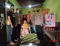 Polsek Bangunrejo Berikan Bantuan Kursi Roda