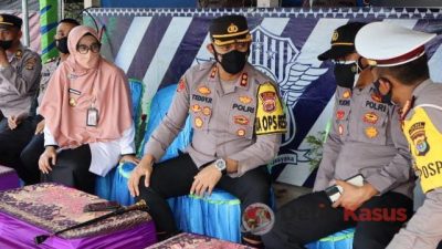 Polres Way Kanan Polda Lampung Monitoring Kesiapan Posko Pengamanan Lebaran 1443 H