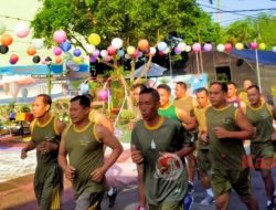 Prajurit Kodim Bojonegoro Binsik Lari Pagi