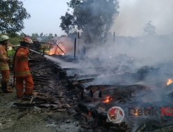 Damkar Pos Temayang Berhasil Padamkan Kebakaran Rumah Singgah Perhutani