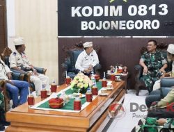 Perkuat Sinergitas, Pengurus KOSTI Silaturahmi ke Markas Kodim Bojonegoro