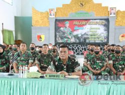 Kodim 0812 Lamongan Terima Pengarahan dari Kasad via Vicon