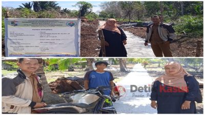 Pemdes Teluk Bangun Jalan Seminisasi untuk Dua RT di Dusun II Desa Teluk-Kuala Kampar