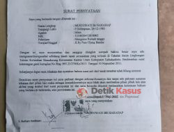 Telah Tercecer Surat Keterangan Ganti Rugi No.Reg: 893.23/270/KS/2011