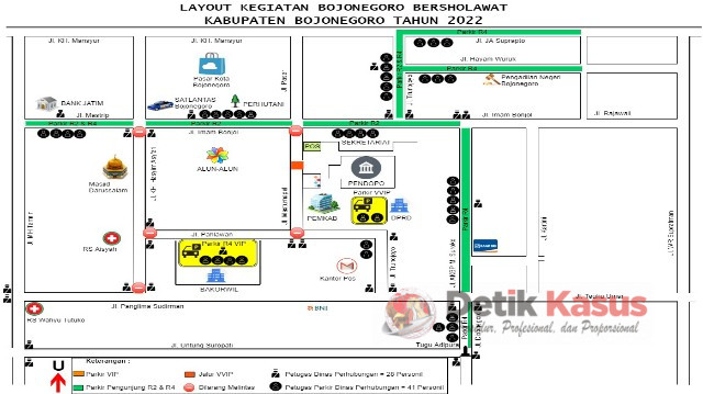 Titik Lokasi Parkir untuk Kelancaran Acara Bojonegoro Bersholawat