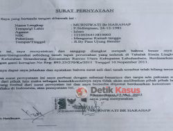 Benar Telah Tercecer Surat Keterangan Ganti Rugi No.Reg: 893.23/270/KS/2011