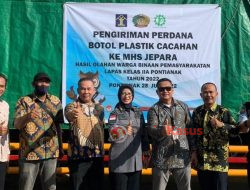 Pengiriman Limbah Plastik Cacah Hasil Olahan WBP Lapas Pontianak