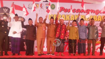 Pemkab Bojonegoro Ikuti Gerakan Bagikan 10 Juta Bendera Merah Putih