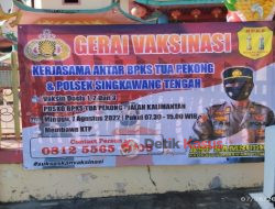 Polsek Singkawang Bekerjasama dengan BPKS Tua Pekong Singkawang, Rutin Adakan Vaksinasi Covid-19