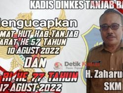 Kadis Dinkes Kabupaten Tanjung Jabung Barat “Selamat HUT Kabupaten Tanjung Jabung Barat ke 57”