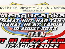 Lurah Tungkal V Kecamatan Seberang Kota beserta Staff “Selamat HUT Kabupaten Tanjung Jabung Barat ke 57”