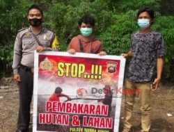 Bhabinkamtibmas Polsek Nanga Pinoh Gelar Sosialisasi dan Imbauan Karhutla