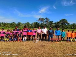 Menyemarakkan HUT RI ke 77 Desa Tanjung Sum Buka Turnamen Sepak Bola Tingkatan Siswa SD-SMP