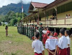 Penuh Haru, Satgas TMMD Berpisah dengan Warga Desa Bahenap