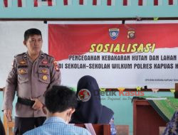 Ops Bina Karuna Tahap II: Polres Kapuas Hulu Sosialisasikan Bahaya Karhutla di Sekolah